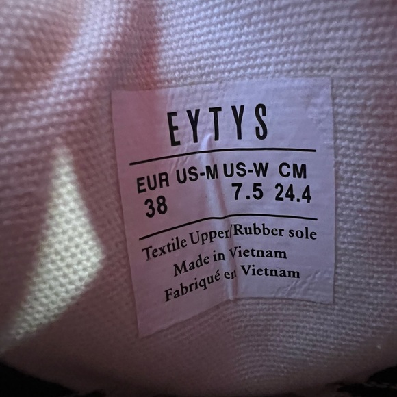 Carolina Herrera x Eytys Velvet Suede Burgundy Jeweled Platform Laced Sneakers - Picture 11 of 13